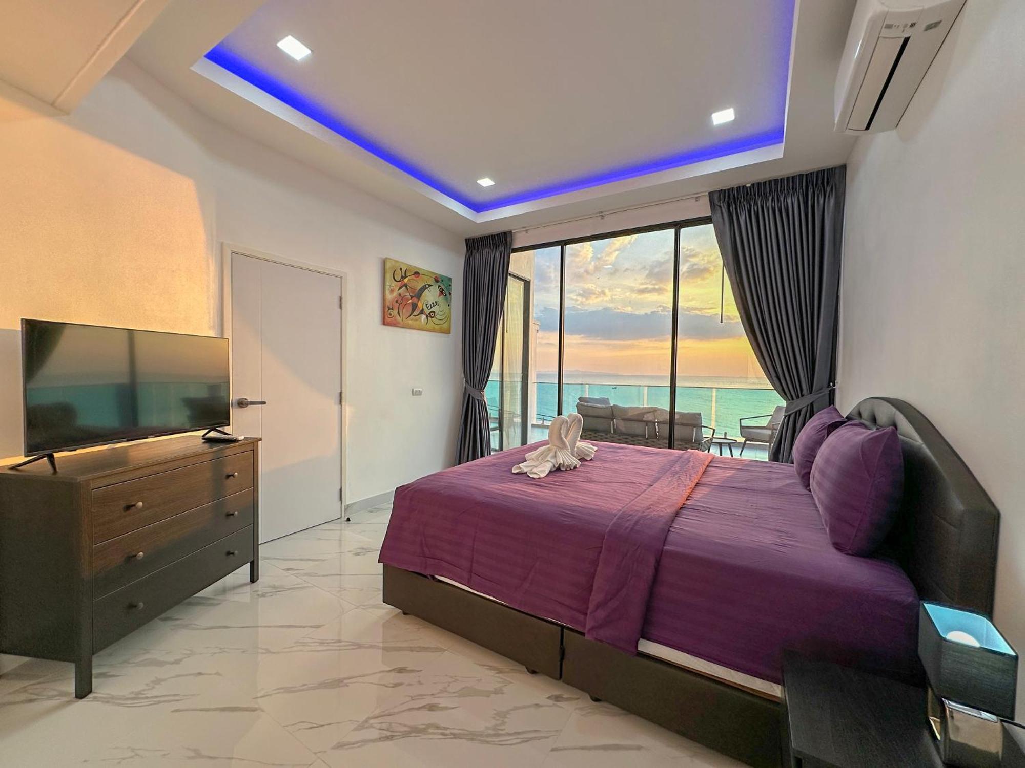 Stunning Beachfront View Luxurious Apartment 40 Джомтьен Экстерьер фото